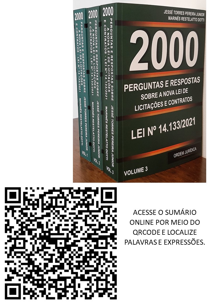 2000 PERGUNTAS E RESPOSTAS SOBRE A NOVA LEI DE LICITAÇÕES E CONTRATOS - LEI 14133/2021